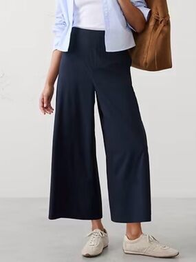 Eileen Fisher grey Wide-Leg Pull-On Pants